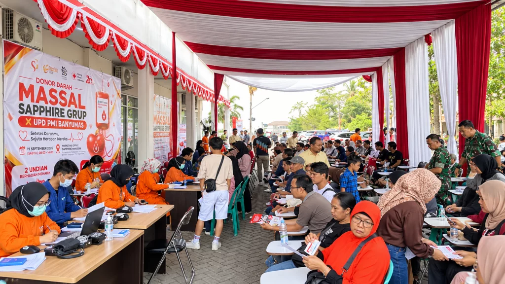 donor darah massal milad ke-20 Sapphire Grup